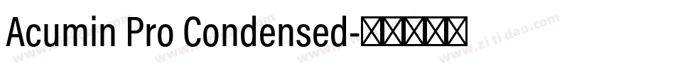Acumin Pro Condensed字体转换
